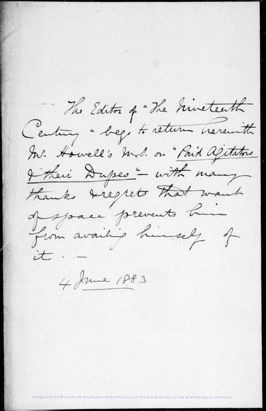 View document: 'Paid Agitators and their Dupes', 1883.