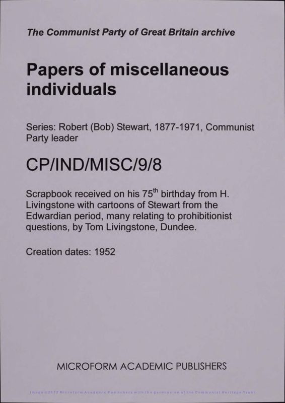 View document: Material related to Bob Stewart, 1919-1968.