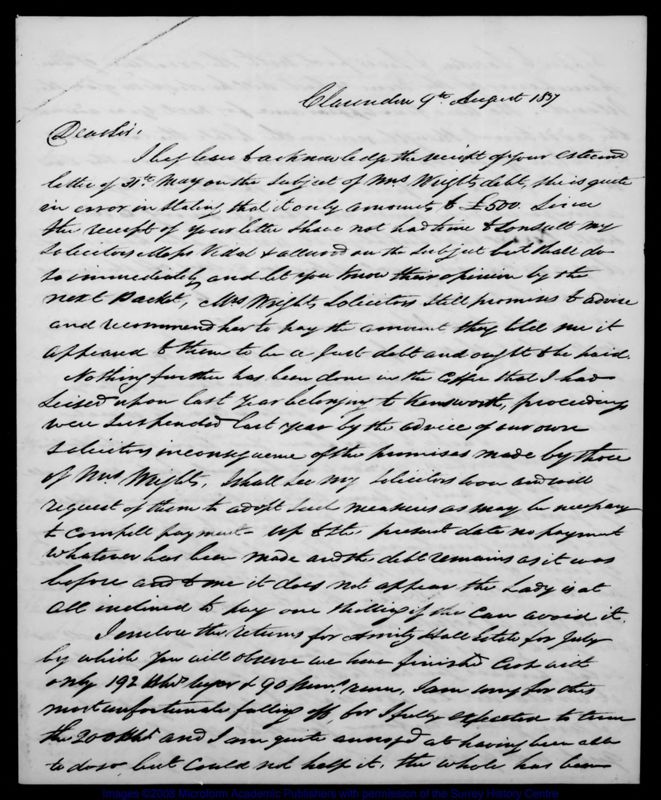 View document: Letters from Evan McPherson (Jun 1833-Aug 1837).