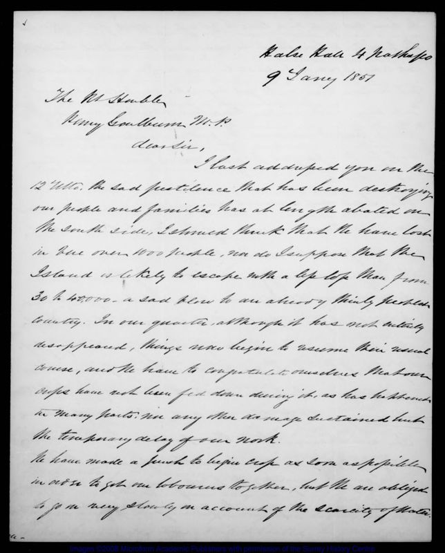 View document: Letters from Louis MacKinnon (Jan-Dec 1851).