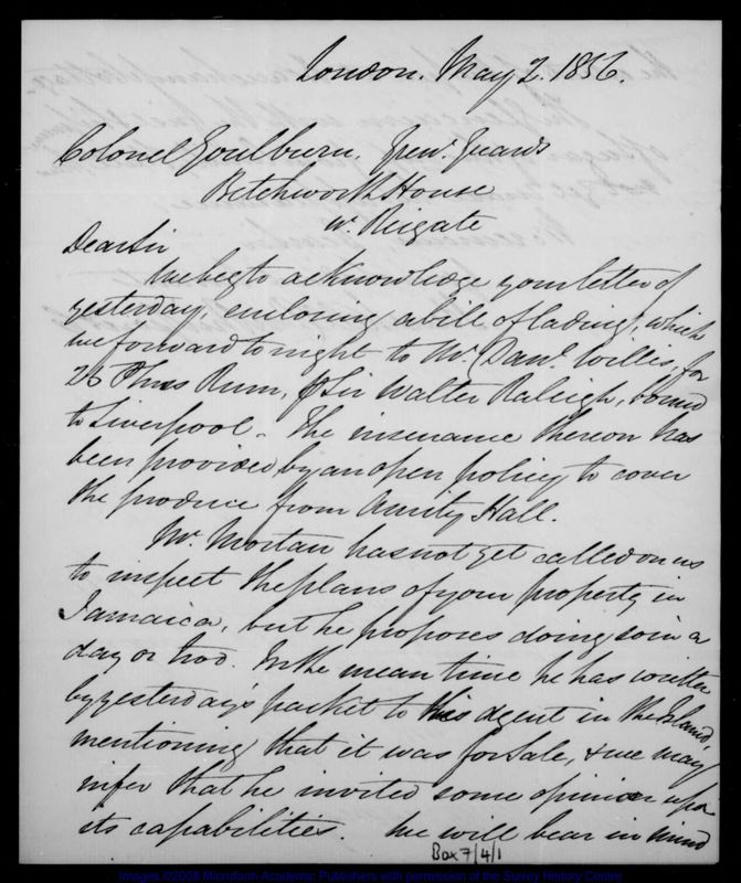 View document: Letters from Henekell DuBuisson & Co. (May-Nov 1856).