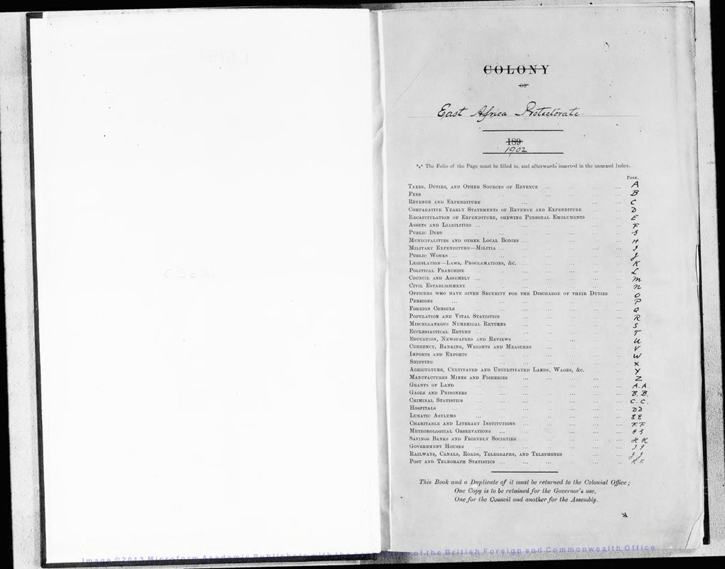 View document: Kenya Blue Book 1902-1903.