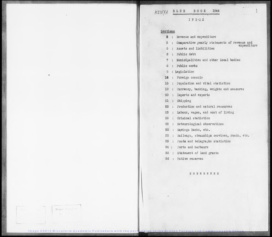 View document: Kenya Blue Book 1944.