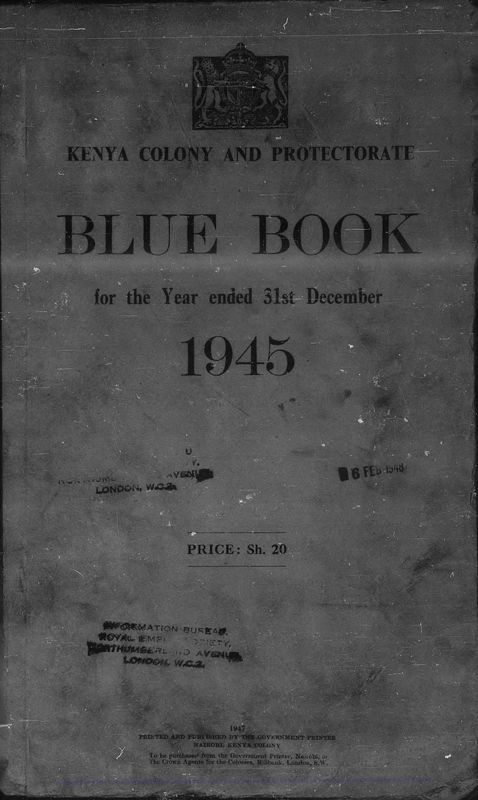 View document: Kenya Blue Book 1945.