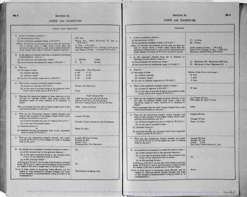View document: Nigeria [Colony & Protectorate] Blue Book 1934.