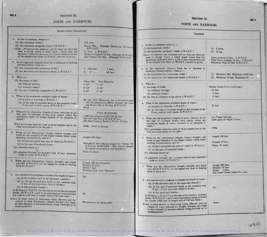 View document: Nigeria [Colony & Protectorate] Blue Book 1935.
