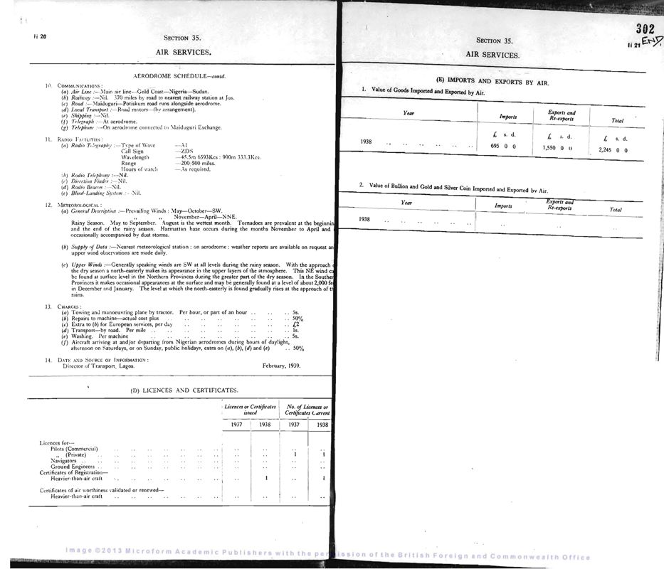 View document: Nigeria [Colony & Protectorate] Blue Book 1939.
