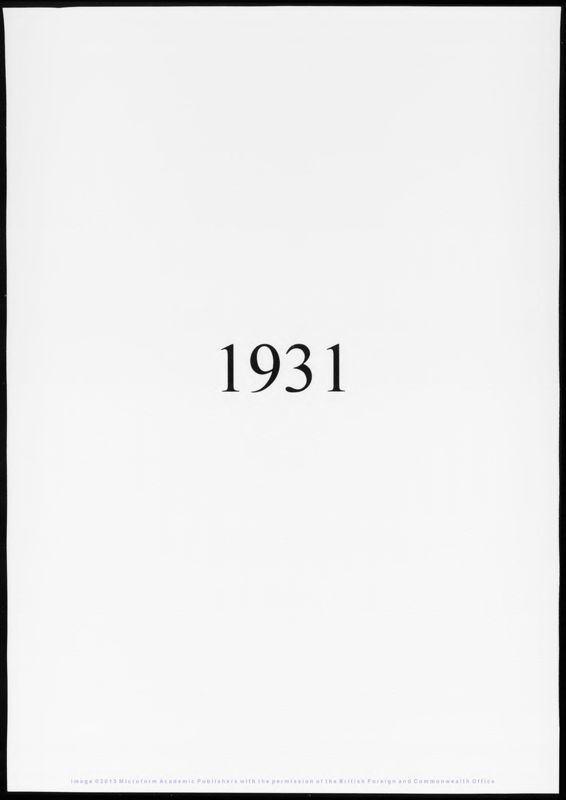 View document: Nyasaland Blue Book 1931.