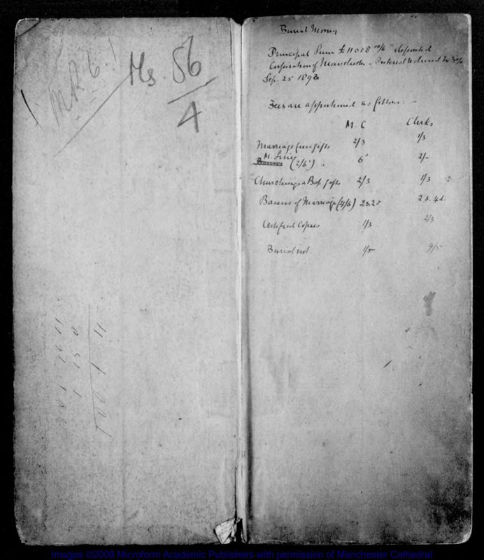 View document: Chaplains, minor canons and clerks' fees book, 1892-1898.