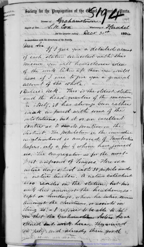 View document: Grahamstown, E. 1894. Vol.II.