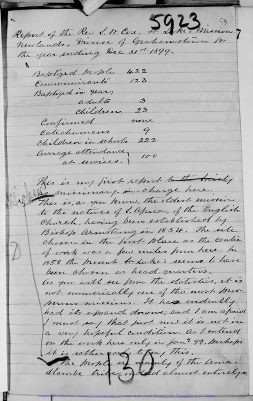 View document: Grahamstown, E. 1899. Vol.I.