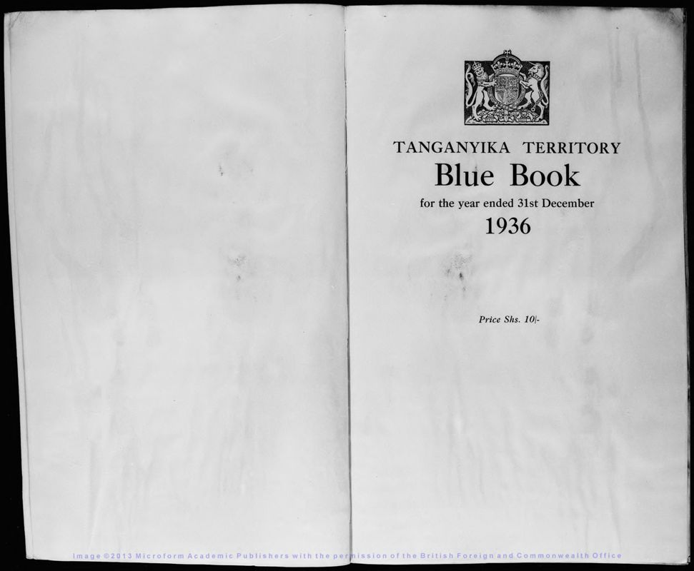 View document: Tanganyika Blue Book 1936.