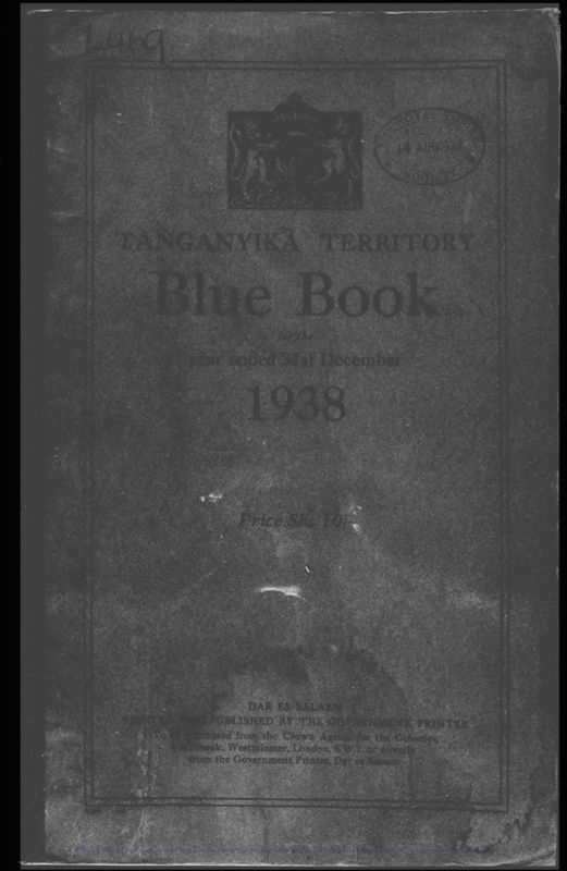 View document: Tanganyika Blue Book 1938.