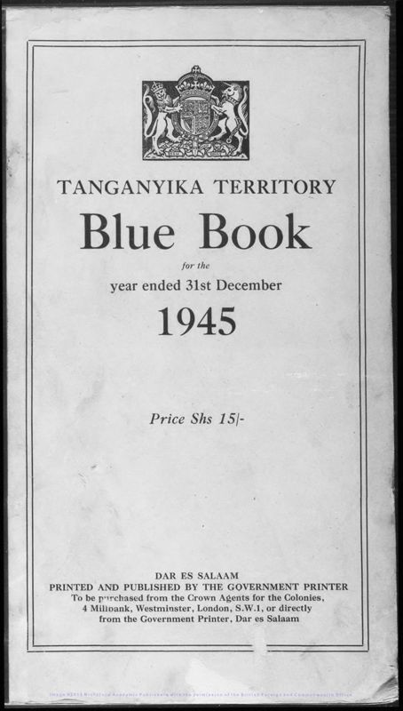 View document: Tanganyika Blue Book 1945.