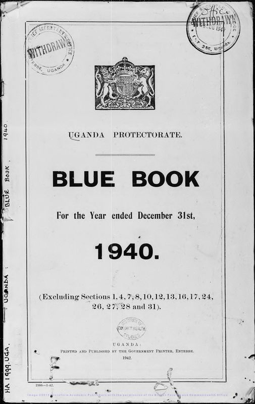 View document: Uganda Blue Book 1940.