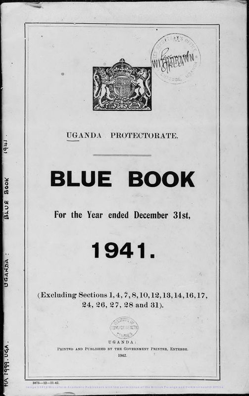 View document: Uganda Blue Book 1941.