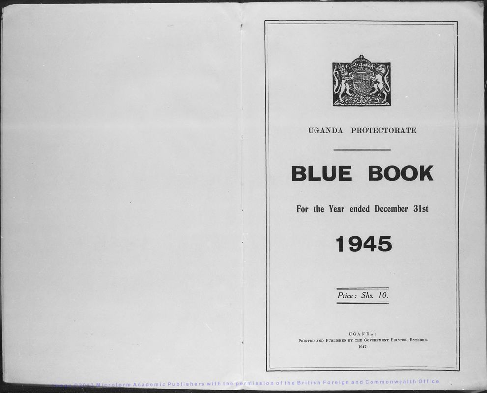 View document: Uganda Blue Book 1945.