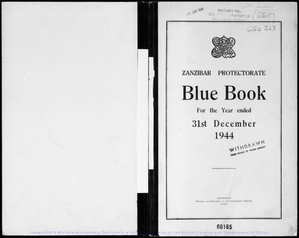 View document: Zanzibar Blue Book 1944.