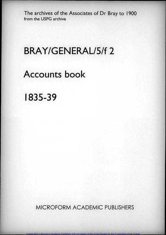 View document: Accounts book. 1835-39..
