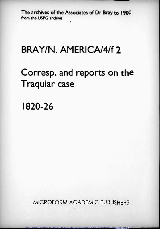 View document: Correspondence and reports on the Traquair case. 1820-1826..