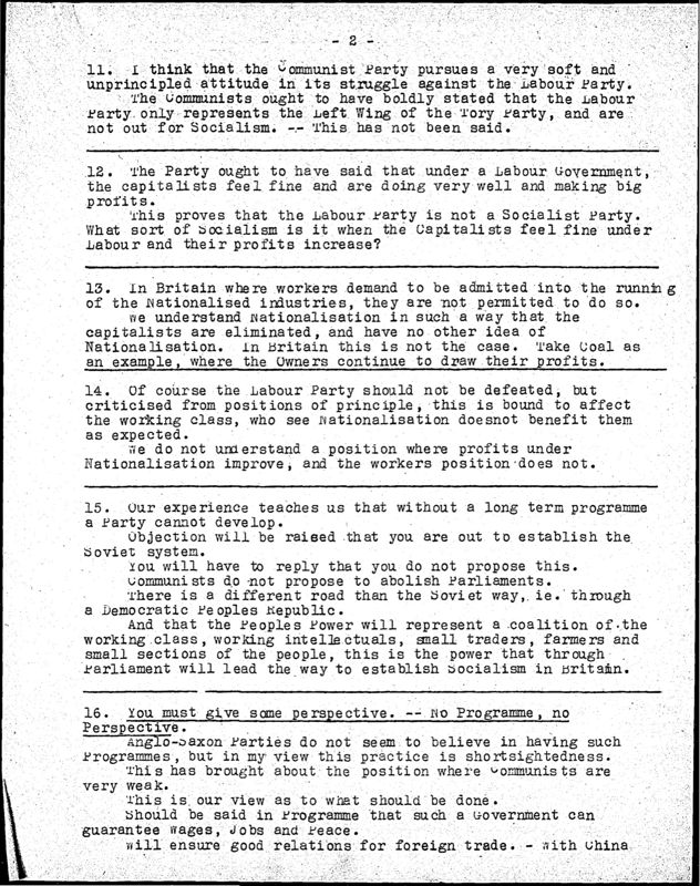 View document: Miscellaneous material from the redrafting process, 1950-1951.