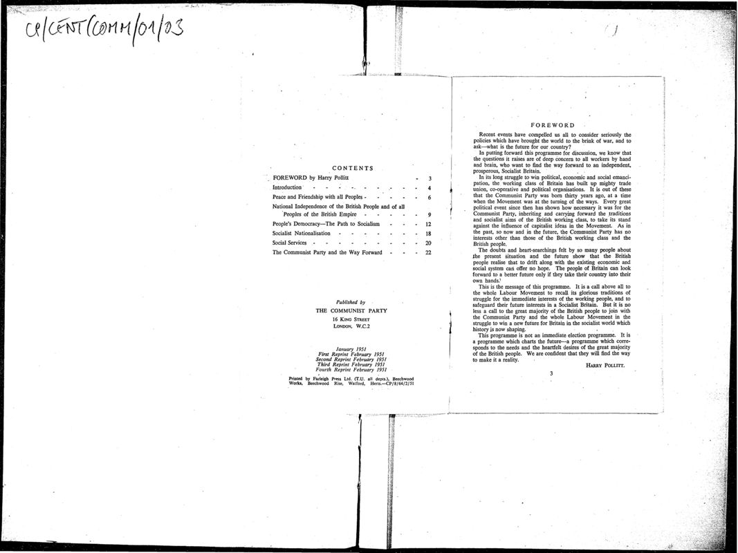 View document: Final version and press reception, 1950-1951.