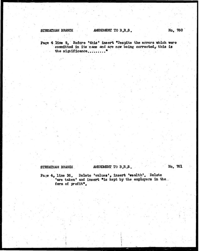 View document: Party organisations amendments, 1957.