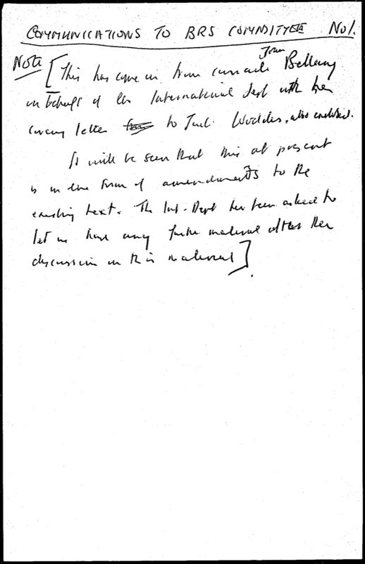View document: Working papers of the "British Road" Committee (ii), 1967.