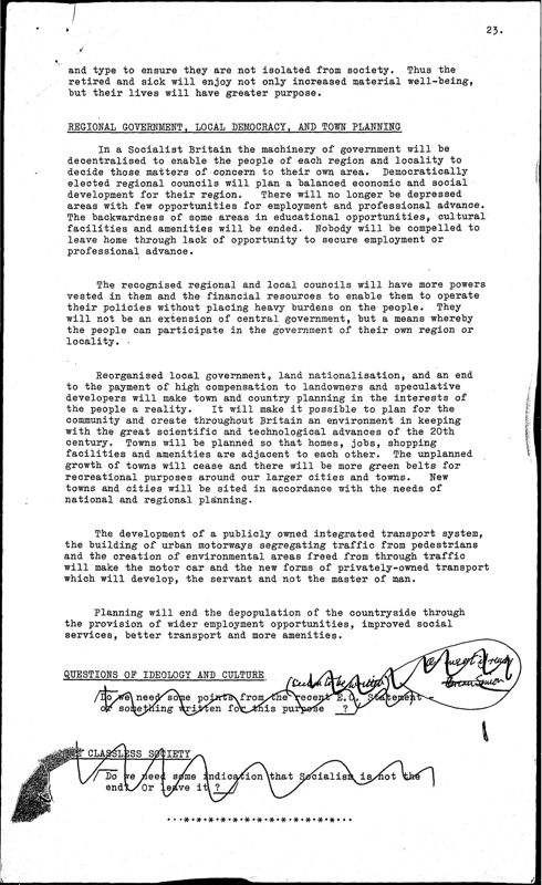 View document: Draft sections and handwritten notes by John Mahon, 1967.