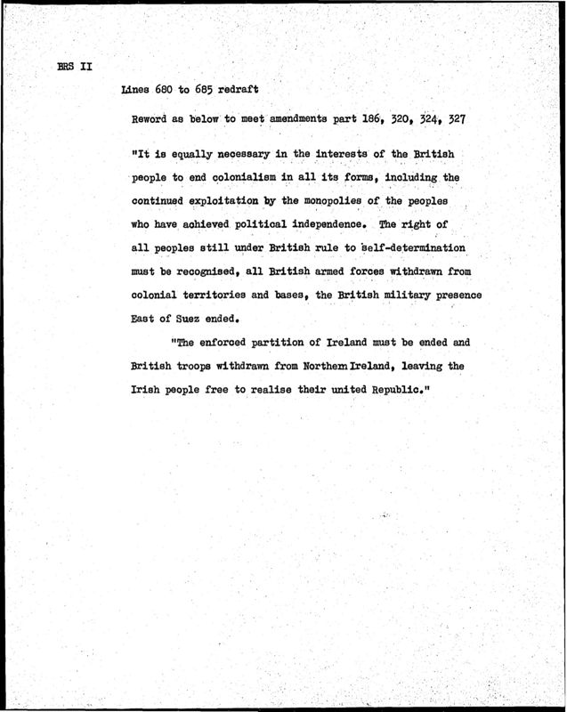 View document: Congress amendments to the "British Road", 1967.