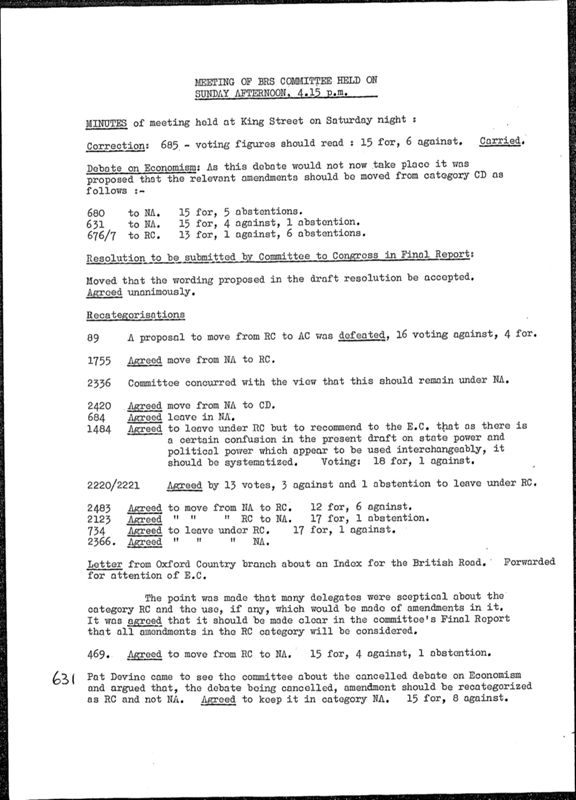 View document: Debate of the “British Road” at the 35th National Congress, 1977.