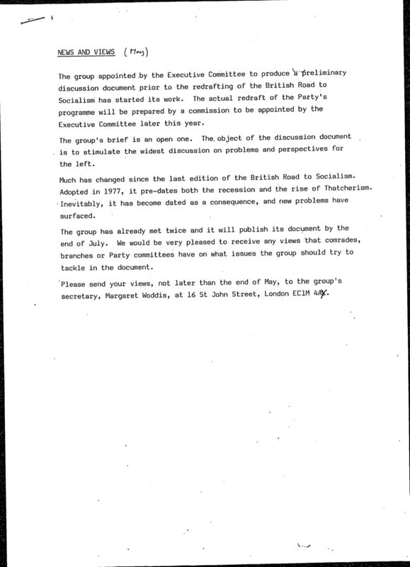 View document: Initial minutes and adjacent material from the redrafting group, 1988.