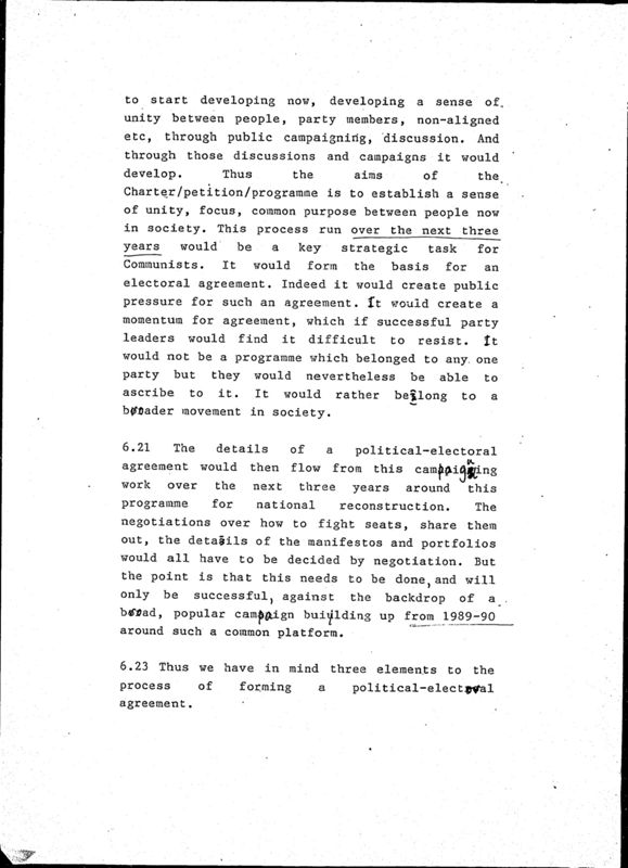 View document: Miscellaneous draft of the new “British Road” (iii), 1989.