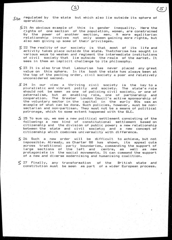View document: Final draft of the “Manifesto for New Times”, 1989.