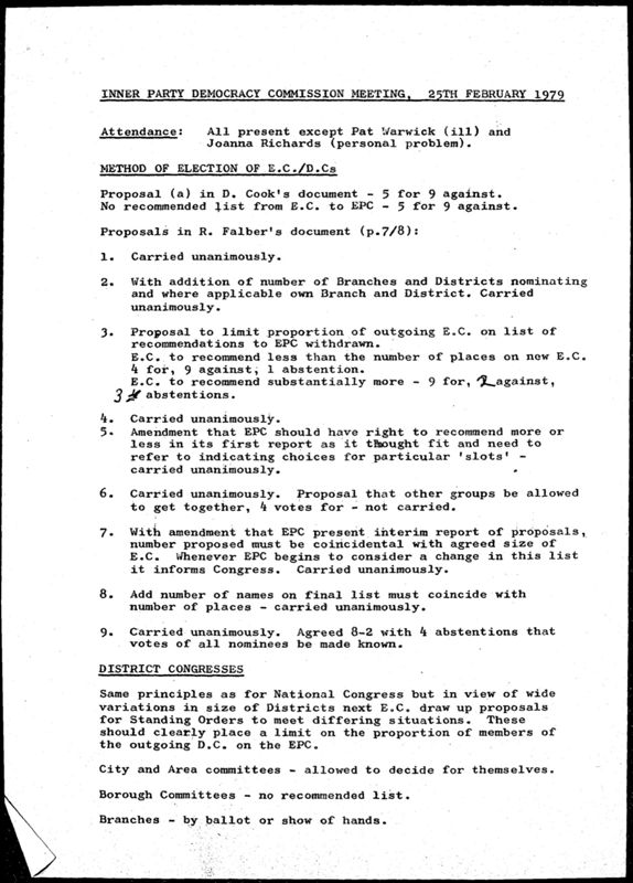 View document: Circulars and minutes of the Commission, 1978.