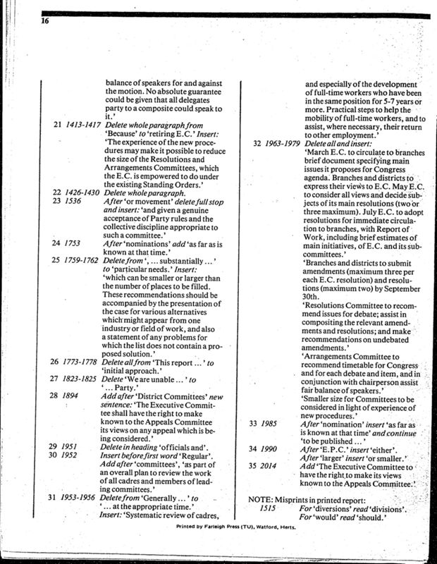 View document: Material related to the 36th National Congress, 1978-1979.