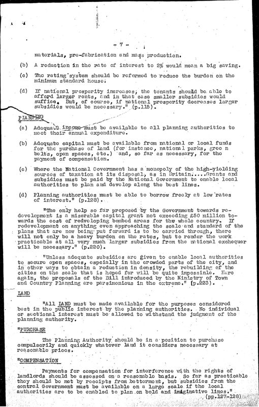 View document: Material of the “Post-War Policy Commission”, 1944.
