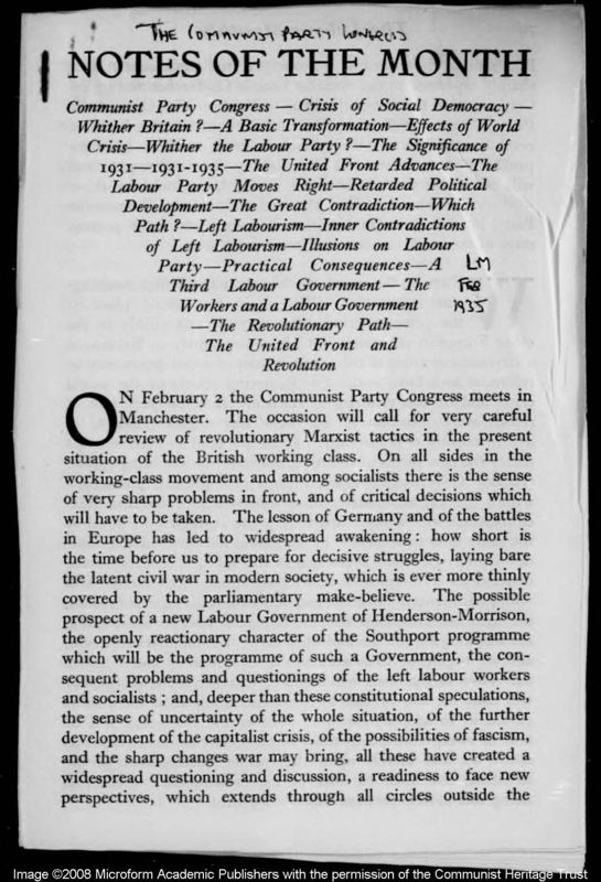 View document: Press coverage, 1935.