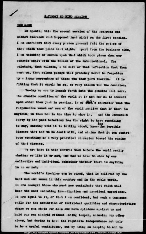 View document: Congress proceedings, Saturday AM 1938.