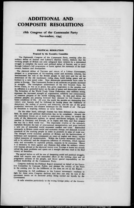 View document: Official Congress documents, 1945.