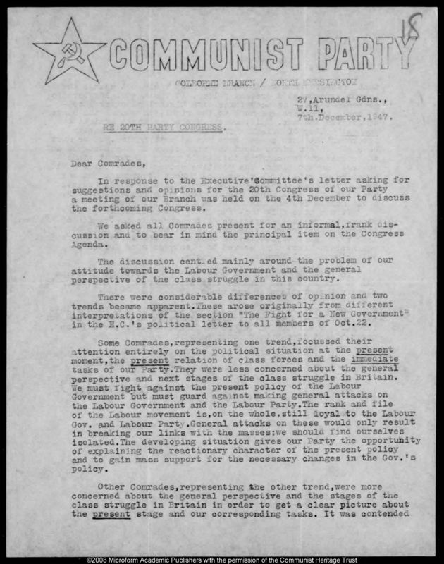 View document: Correspondence regarding reports and resolutions, 1948.