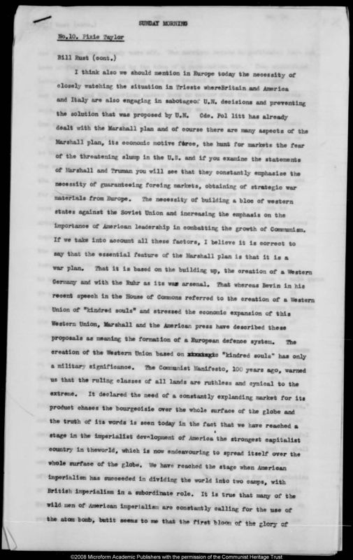 View document: Transcript of Congress proceedings, 1948.