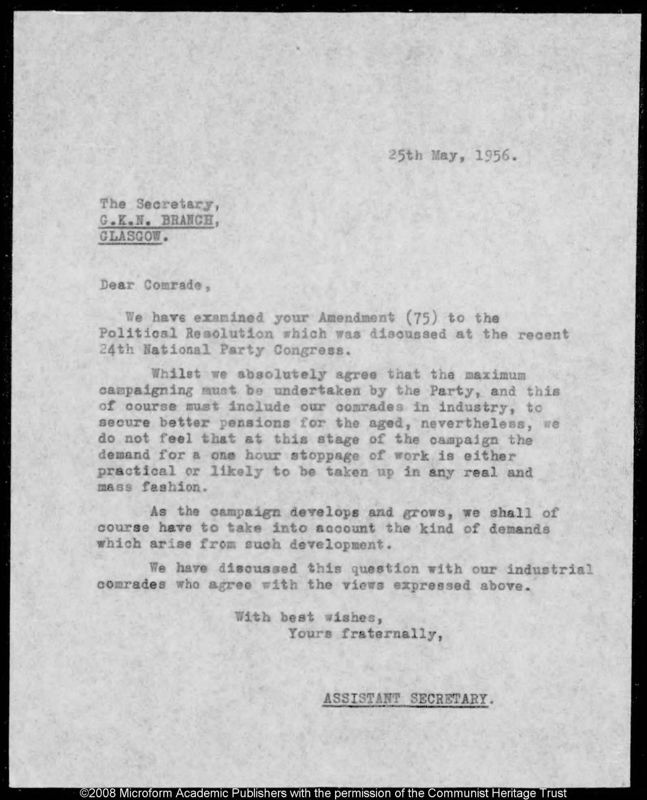 View document: Correspondence on resolutions, 1956.