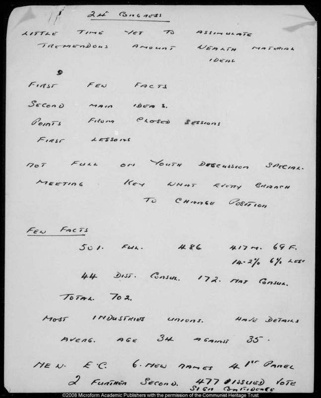 View document: Papers of Max Egelnick, 1956.