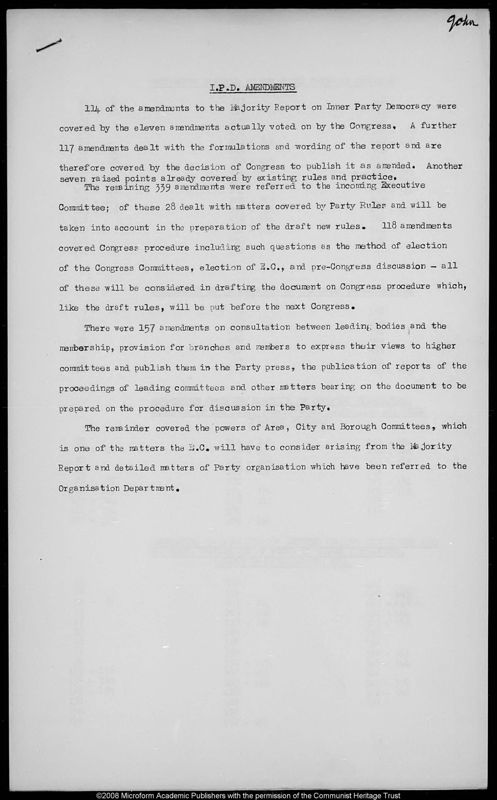 View document: Material relating to Congress committees, 1957.