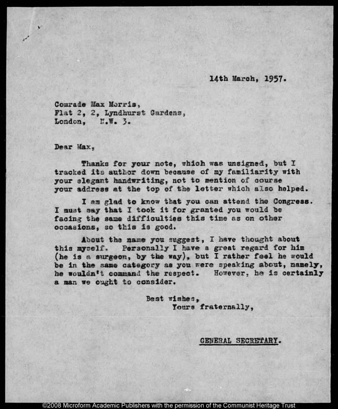 View document: Discussions of the new Executive Committee, 1957.
