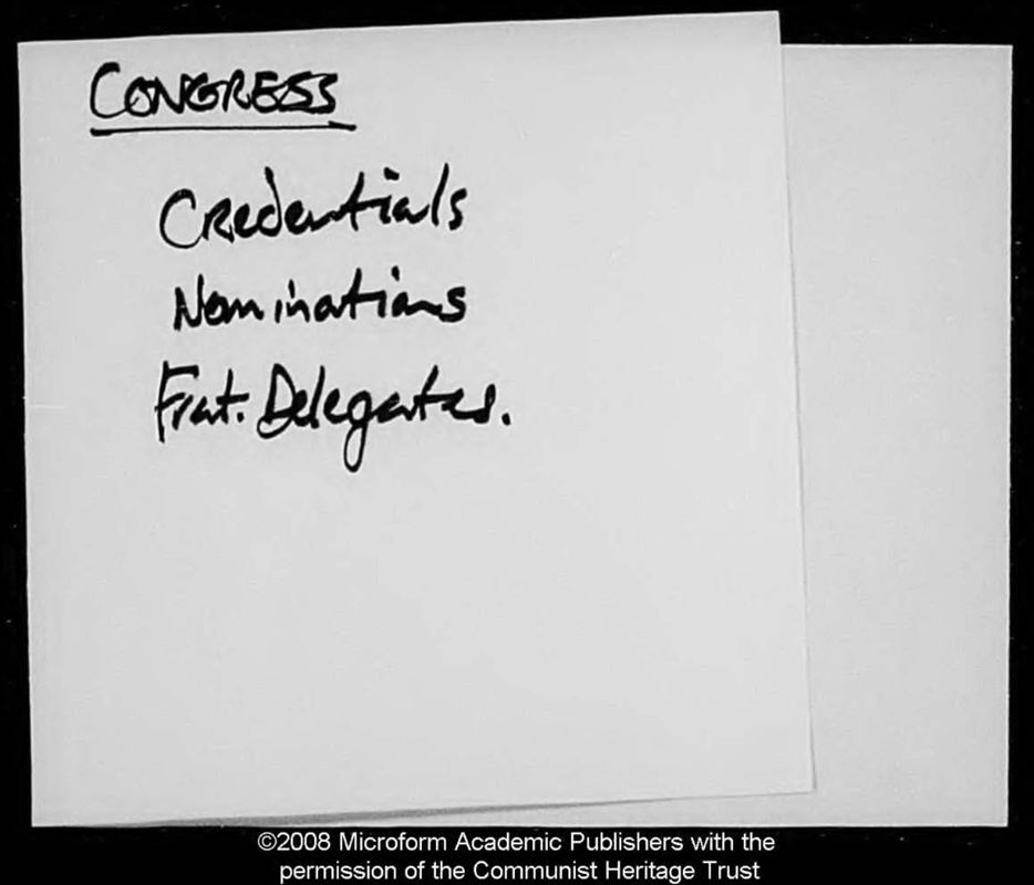 View document: Credential reports and nominations to the Appeals Committee, 1959.