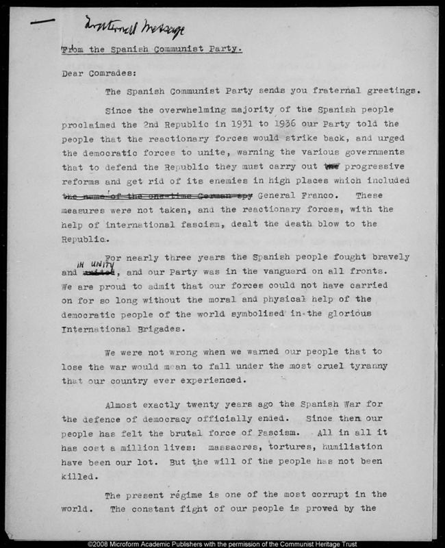 View document: Draft reports and speeches, 1959.