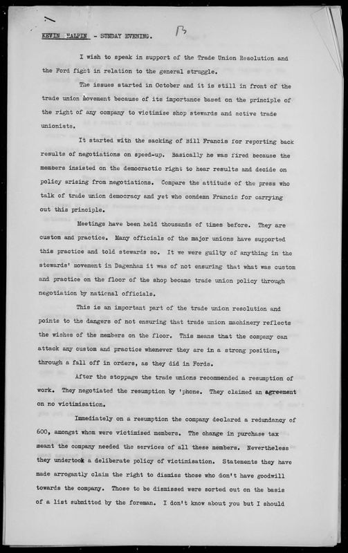 View document: Transcripts of Sunday PM, 1963.