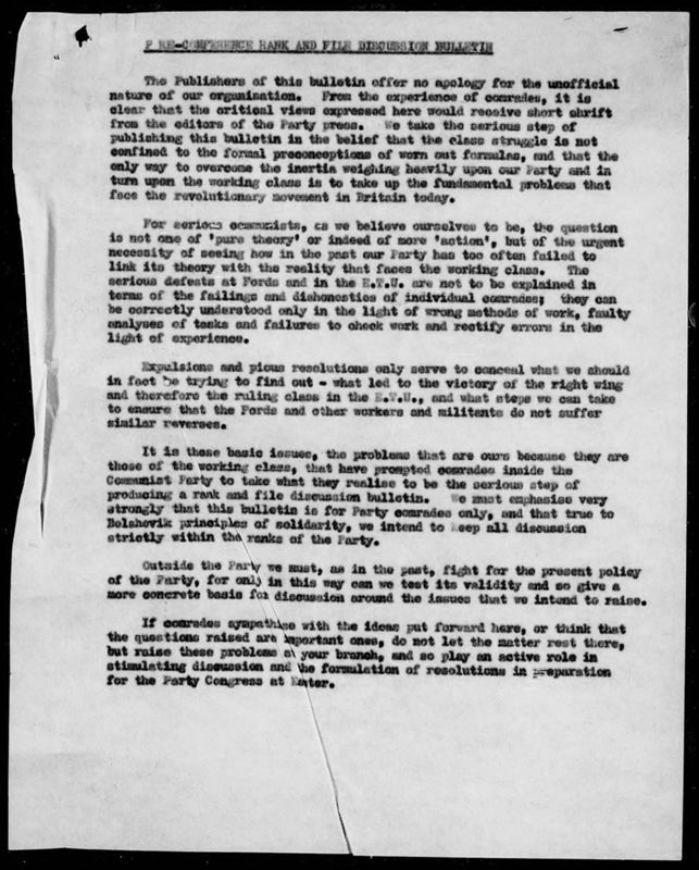 View document: Material on the ‘Trade Union Resolution’ 1963.